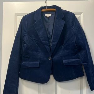 Ann Taylor LOFT Lined  "Velvet" single button baby blazer.